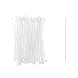 【ノーブランド 品】100本 　1.9x150mm　　ナイロン結束バンド 　ナイロンプラスチックケーブル　　再利用可能 - ホワイト
