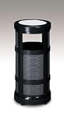 Howard Architek 5 gallon Steel Radius Urn Top Jet Black/Anthracite Ash/Trash A51BK