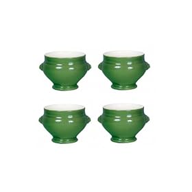 Emile Henry Lion's Head Soup Bowls, Set of 4, Vert by Emile Henry