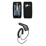 Nokia N8 - Premium Black Soft Silicone Gel Skin Cover Case + Rapid Car Char ....