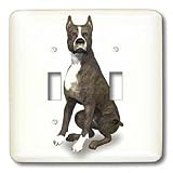 Boehm Graphics Animal - Staffordshire Dog Sitting - Light Switch Covers - double toggle switch