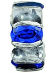 925 Sterling Silver September Cz Birthstone Bead, For Chamilia, Pandora, Biagi, Personality, Reflections And More Charm Bracelets