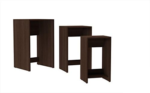 Mendocino 1.0 Palm Refined Nested Side Table, Tobacco