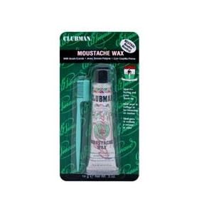 Clubman Mustache Wax with Brush/Comb