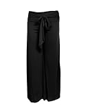 Black Ladies Wide Leg Yoga Pants Fitted Tied Waist