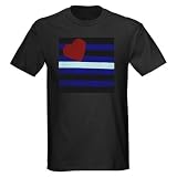Kurt Uccello's Leather Flag In Denim Dark T-Shir Gay Dark T-Shirt by CafePress