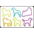 Pack of 24 BAG O DOGS1 Shaped Rubber Bands Glow-In-The-Dark