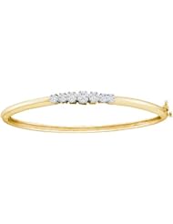 0.50CT DIAMOND FLOWER BANGLE