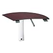 Napoli Series Left Curved Desk Extension, 47 x 28 x 29&frac12;, Mahogany