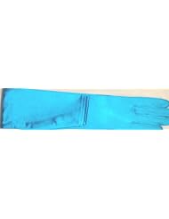 4fmg1.034, Twenty Two Inch Shiny Neon Turquoise Color Spandex Fingerless... by Gita