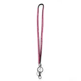 ラインストーンブリンブリンブリンブリンクリスタルネックストラップストラップIDバッジの携帯電話とキーホルダー (ピンク)