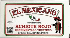 Childrens Toyshop  Gourmet Food : Achiote Rojo Yucateco - Spiced Seasoning Red Achiote Paste by El Mexicano 3.5 oz