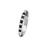Sterling Silver Onyx Bangle Bracelet