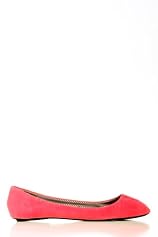 Faux Suede Flats in Fuschia