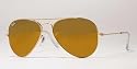 Ray Ban Sunglasses RB 3025 RB3025 W3276 Metal Gold Grey mirror