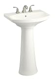Kohler K-2362-1-96 Cimarron Pedestal Lavatory with Single-Hole Faucet Drilling, Biscuit