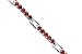 Classic Split Style 8.75 carats total weight Round Cut Garnet Gemstone Bracelet in Sterling Silver