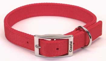 Coastal Pet Products Red Double Ply Nylon Collar for Large Dogs