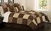 Best Quality Concentric Square Chocolate King Comforter Set with 4 Bonus Pieces By Pem America