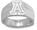 Arizona Wildcats Solid Sterling Silver ''A'' 3/8'' Ring Size 6.5