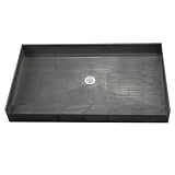 Tile Redi 3760CBO Shower Pan with Integrated Center PVC Drain, 37-Inch Depth by 60-Inch Width