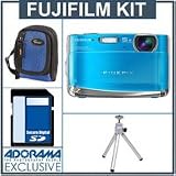 Fujifilm FinePix Z70 Digital Camera Kit,- Blue - with 4GB SD Memory Card, Camera Case , Table Top Tripod,