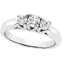 Platinum Three 3 Stone Diamond Ring