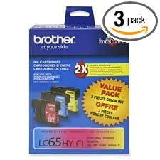 Brother LC653PKS Color Ink Cartridge - 3 Pack (Cyan/Magenta/Yellow)
