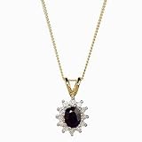 9ct Sapphire & Diamond Pendant.