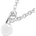 Sterling Silver 80 Wire Cable Chain With Heart - 18 inches