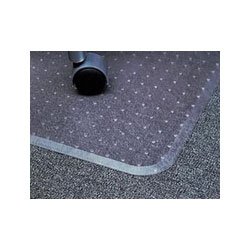 Cleated Chair Mat For Low And Medium Pile Carpet, 45W X 53H, Clear by Universal