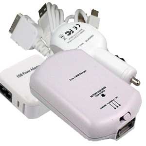 Multifunction Compact USB Power Station and Emergency Power Back-up for iPOD, MP3 player, cell phone & other digital products
