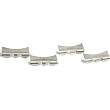 4 Slit Watch Band Ends Pieces Stainless Steel 20mm
