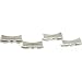 4 Slit Watch Band Ends Pieces Stainless Steel 20mm