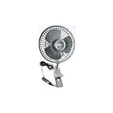 "ABC Products" - 12 Volt ~ Clamp-on Fan - 6 inch Blade - For Auto, Trucks, Rvs and Etc. (Plug Into 12 Volt Cigarett Lighter or Any 12 Vehicle Power Source)