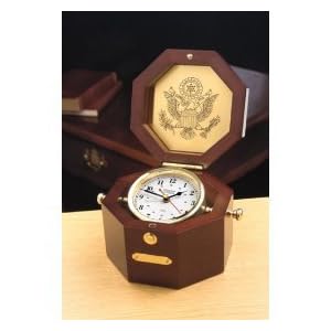 Weems and Plath Octagon Box Alarm Clock by Marine Clocks & Barometers