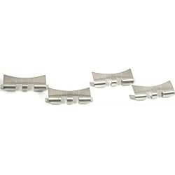 4 Slit Watch Band Ends Pieces Stainless Steel 20mm
