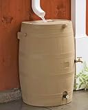 Flat Back Rain Barrel, Tan
