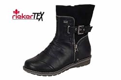 Rieker Perla 96361 Damen Stiefel Lederimitat, Schwarz, Größe 38
