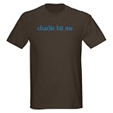 Charlie Bit Me Funny Dark T-Shirt by CafePress