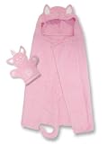 Character Hooded Towel and Mitt Set- Fits up to 3t (Kitty)
