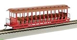 Bachmann Trains Jackson Sharp Open - Sided Excursion Car - Red and Brown