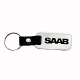 SAAB Leather Strap Key Chain Fob by High-End Motorsports