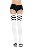 Athletic Ribbed Thigh High With 3 Stripes Top