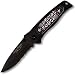 Smith & Wesson SW21806 Swat Baby Black Serrated with Insert Knife, Black with Special Forces Design