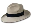 Authentic FEDORA Panama White Straw Hat BLUE BAND