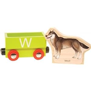 Wooden Alphabet Train : W (Wolf)