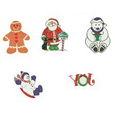 Childrens Toyshop  Toys : Glitter Holiday Tattoos - 36 pieces