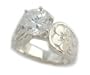 2.0ct French Mount Hawaiian Heirloom Jewelry Silver Engagement Ring