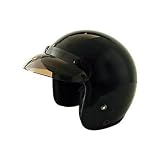 HCI Helmets - Open Face Motorcycle Helmets Scooter Helmet 10Black